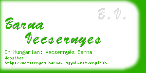 barna vecsernyes business card